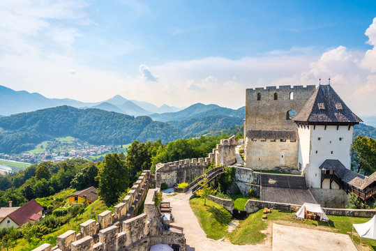 View at the Old Catle of Celje in Slovenia