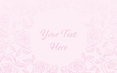 soft pink floral background template
