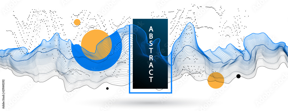 Canvas Prints trendy abstract background. geometric science or technology pattern. graphic design