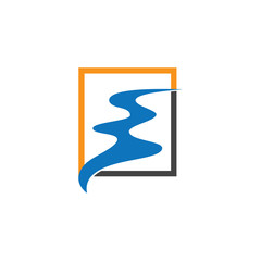 River  Logo Template vector icon