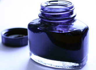 blue inkpot