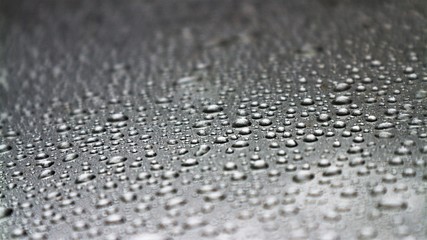 Water drops on car glass.rain drops on clear window