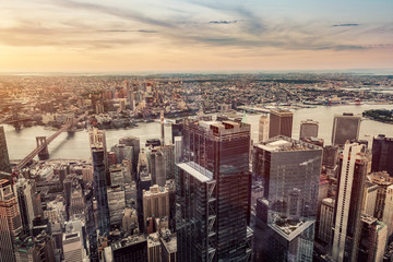 Fototapeta premium Manhattan and Hudson river skyline in New York City, the USA.