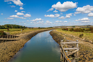 Looking along the River Ouse in Sussex, from a bridge near Southease © lemanieh