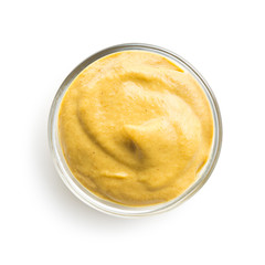 Yellow mustard in bowl
