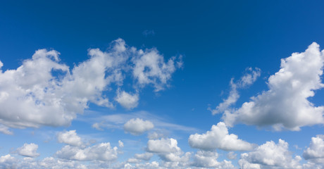 Beautiful white clouds and blue sky.