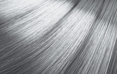 Silver Hair Blowing Closeup