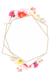 Greeting card with watercolor flowers handmade.