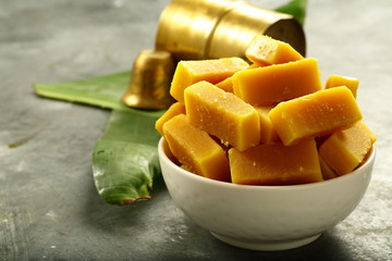 Bowl of sweet desserts,milk peda,burfi