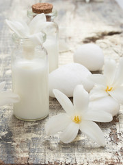 natural cosmetics, fresh as beautiful flowers concept
