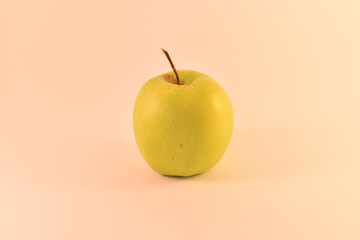 green apple on white background