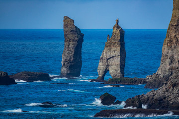 Risin og Kellingin super closeup in faroe islands