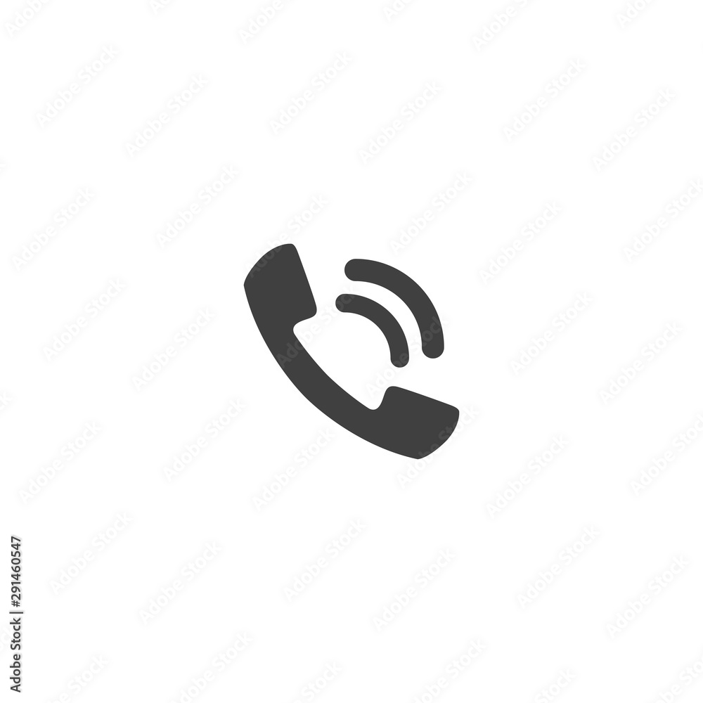 Poster call icon in black color on a white background