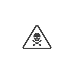 Danger icon in black color on a white background