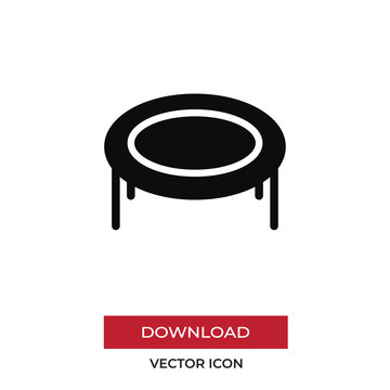 Trampoline vector icon in modern style for web site and mobile app