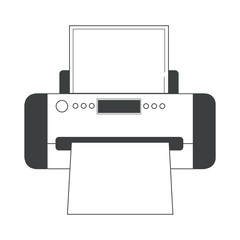 Printer isolated electronic device, documents production, printing house
