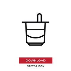 Yogurt vector icon in modern style for web site and mobile app