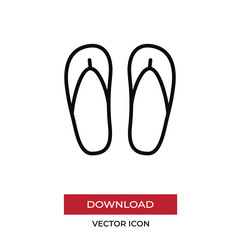 Flip flops vector icon in modern style for web site and mobile app