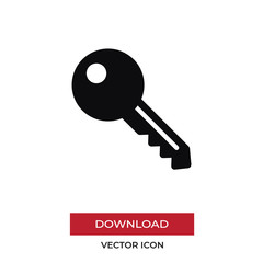House key vector icon in modern style for web site and mobile app
