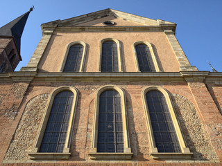Fototapeta na wymiar Trier - Trierer Dom, teils römische Fassade, Rheinland-Pfalz, Deutschland, Europa