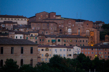 Siena by night, Tuscany, Italy