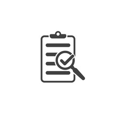 Audit icon in black color on a white background