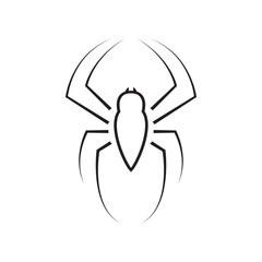 Spider graphic silhouette template vector isolated illustration