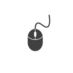 Computer mouse icon in black color on a white background