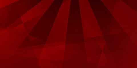 Abstract background of intersecting lines and polygons in red colors