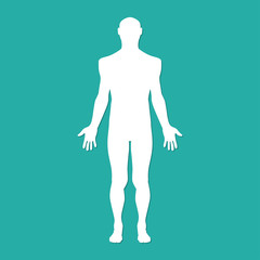 Man human body silhouette. Vector illustration eps10