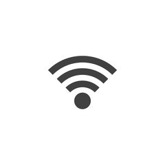 Wifi icon in black color on a white background