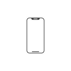 Smartphone icon in black color on a white background
