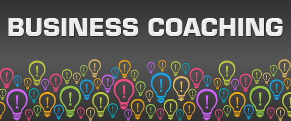 Business Coaching Dark Colorful Bulbs With Text 