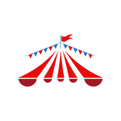 Circus tent graphic design template vector isolated