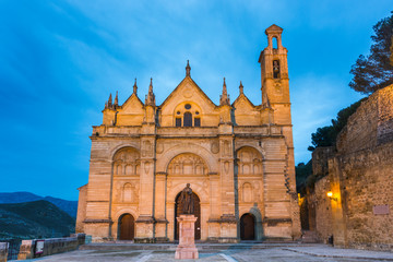 Collegiate church in Antaquera, Malaga. Spain - obrazy, fototapety, plakaty