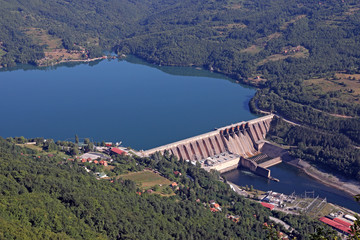 hydroelectric power plant on Drina River Serbia