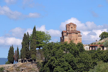 Jovan Kaneo church Lake Ohrid landscape North Macedonia