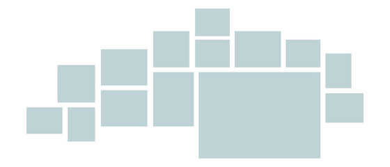 Vector Mood Board & Branding Presentation. Creative Theme Mood Board, Logo Template, Collage Frames with Universal Colour Palette. Picture Display & Montage. - Vector