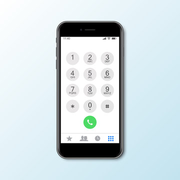 Mockup With Smartphone With Keypad For Call