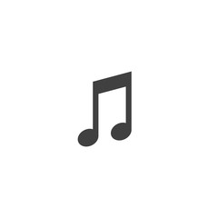 Music note icon in black color on a white background