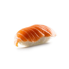 Sushi nigiri different types isolated on white background