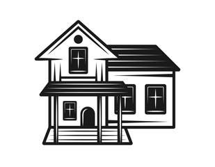 House vector black icon isolated on white