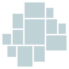 Vector Mood Board & Branding Presentation. Creative Theme Mood Board, Logo Template, Collage Frames with Universal Colour Palette. Picture Display & Montage. - Vector