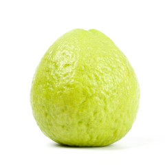 Fresh red guava isolated on white background.