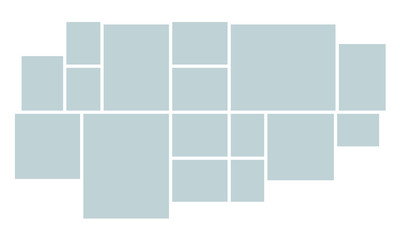 Vector Mood Board & Branding Presentation. Creative Theme Mood Board, Logo Template, Collage Frames with Universal Colour Palette. Picture Display & Montage. - Vector