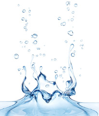 Splash of water abstract background, 3d rendering