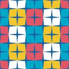 Mid century retro geometric seamless pattern