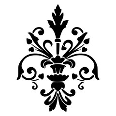 Royal fleur de lis silhouette vector illustration © infinetsoft