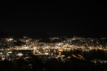 Fototapeta na wymiar 長崎の稲佐山からの夜景
