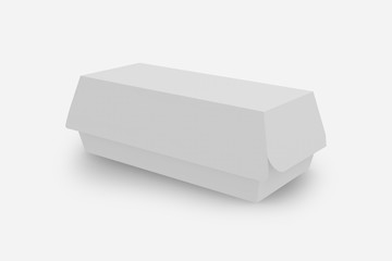 3D illustrator Tasty donut box on white background for your mockup design. Branding